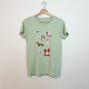 J. Crew Green Summer Dog Graphic Collector Tee